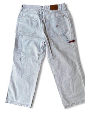 90s Tommy Hilfiger Baggy Carpenter Jeans Light Wash Skater Y2K Size 4